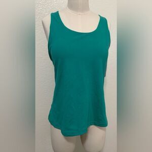 Xersion, Active Teal Sleeveless Tank Top, Support, Removable Pads, Size L